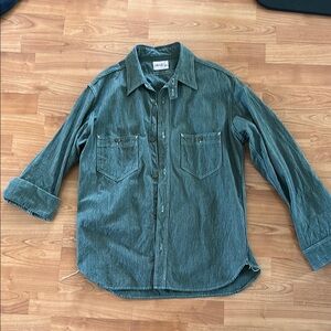 The rite stuff chambray green selvedge Alta’s shirt large